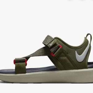 Nike Kids Green and Red Sandals